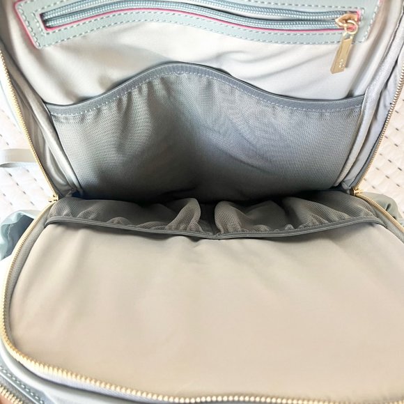 JuJuBe Million Pockets Backpack in Earth Leather, Seafoam Blue - ONE OF A KIND main image 7